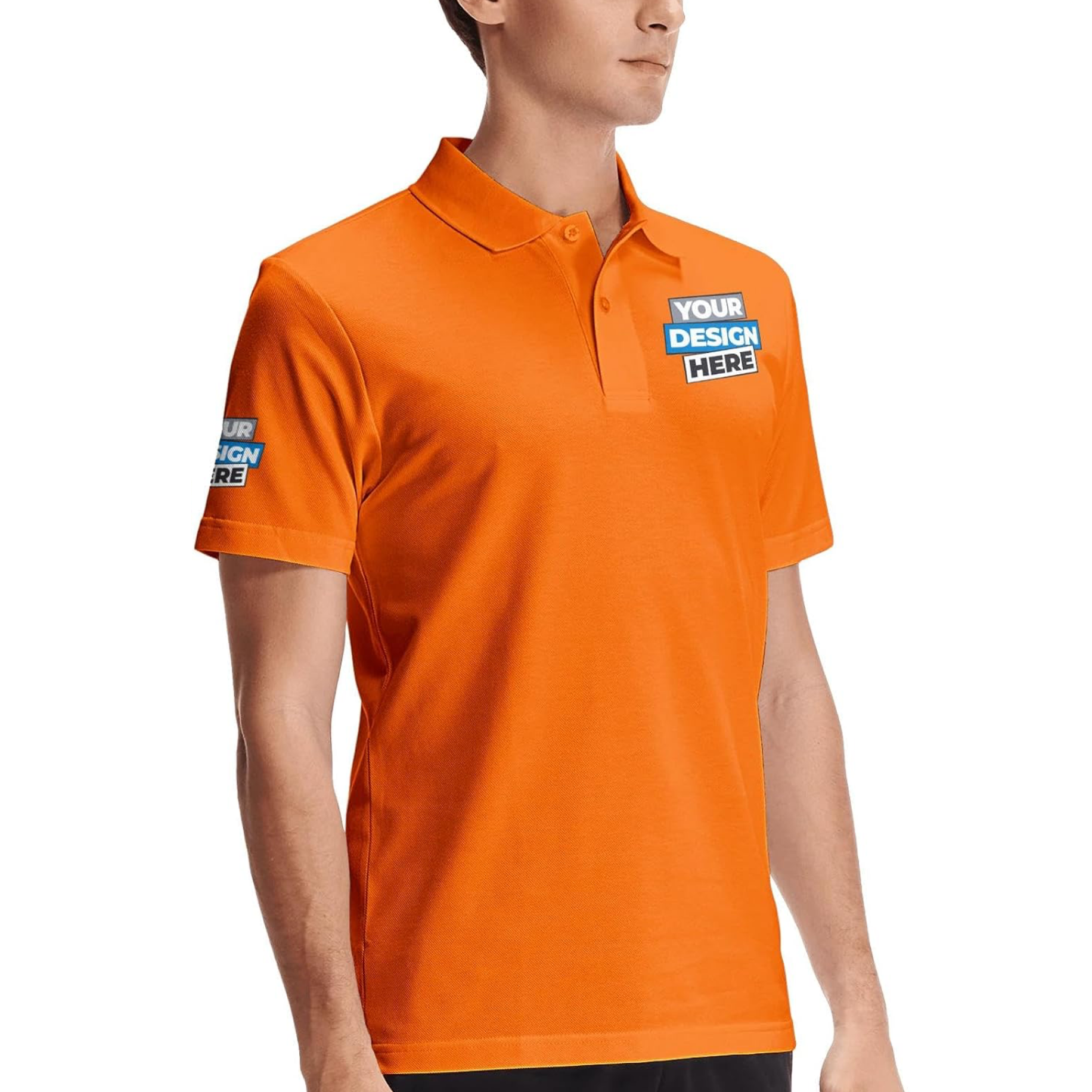 CUSTOM POLO SHIRT ORANGE