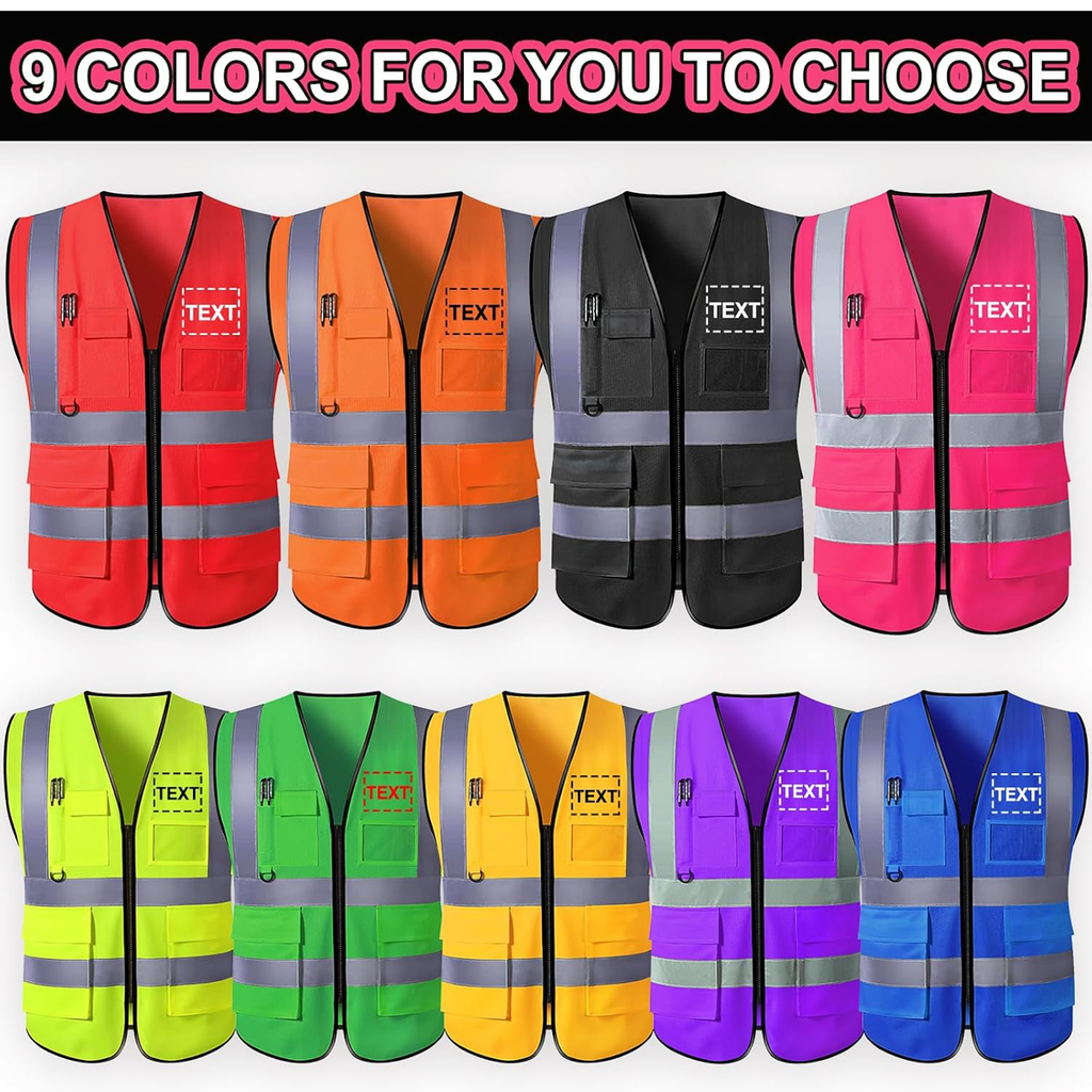 CUSTOM HI-VIS SAFTEY VEST ORANGE
