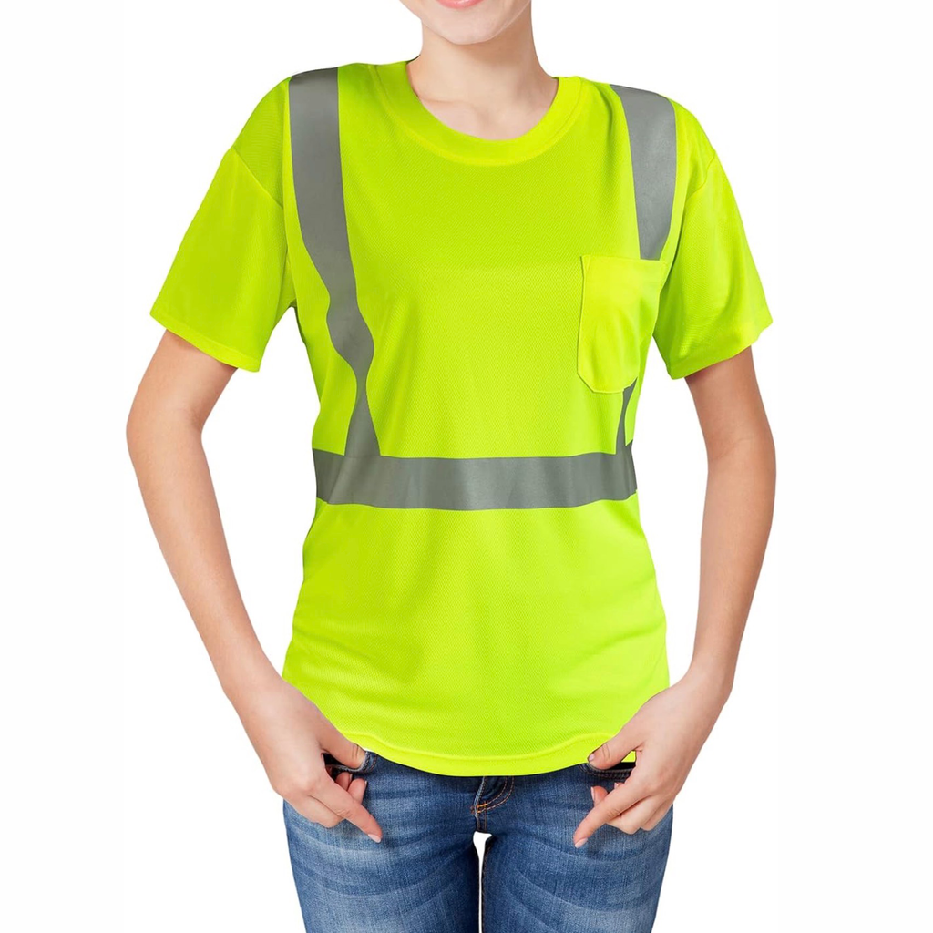 CUSTOM HI-VIS MESH SAFTY SHIRT LIME 03