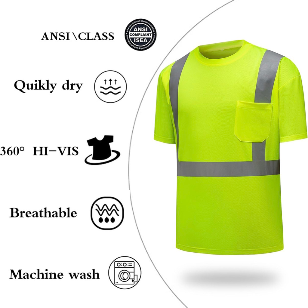 CUSTOM HI-VIS MESH SAFTY SHIRT LIME 03