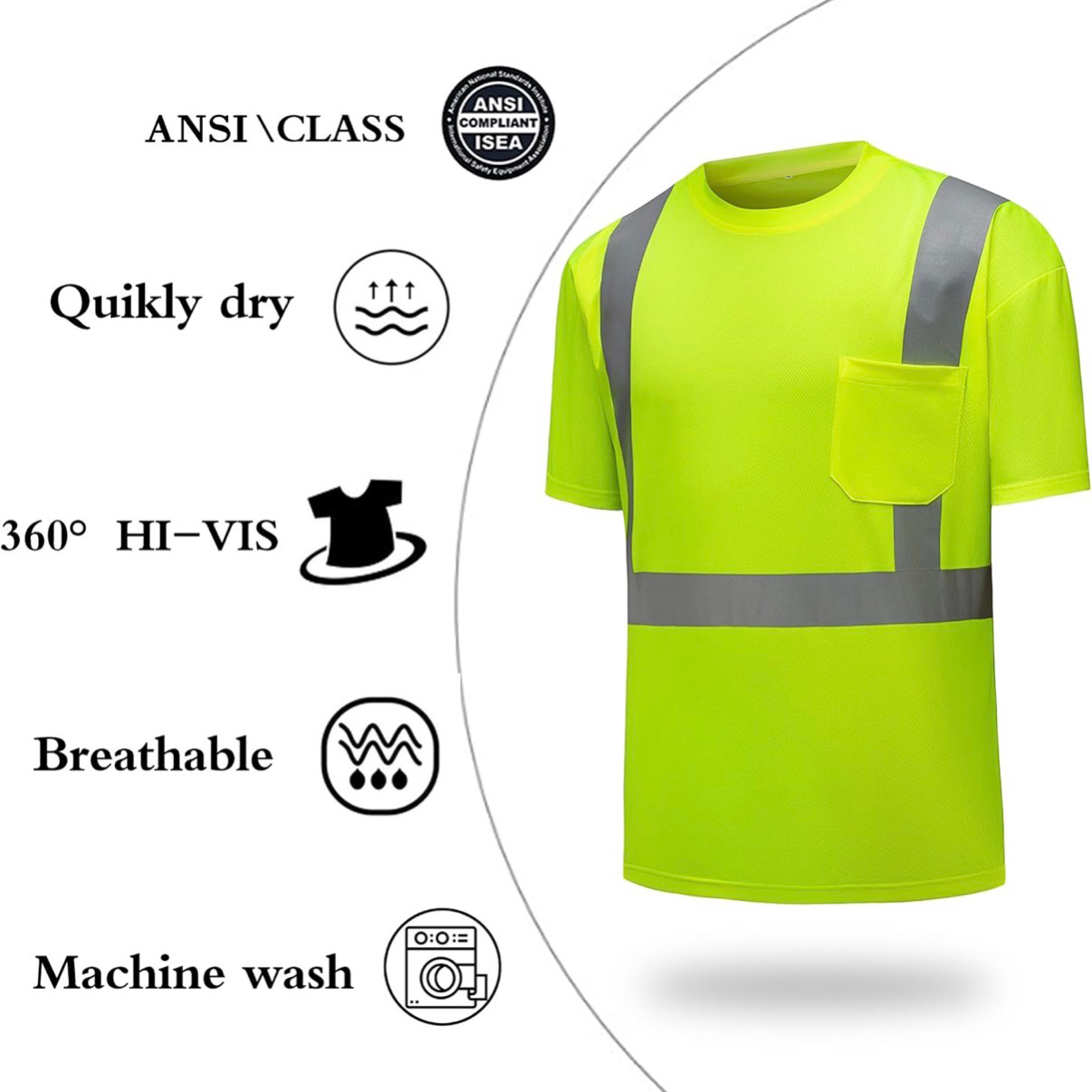 CUSTOM HI-VIS MESH SAFTY SHIRT LIME 03