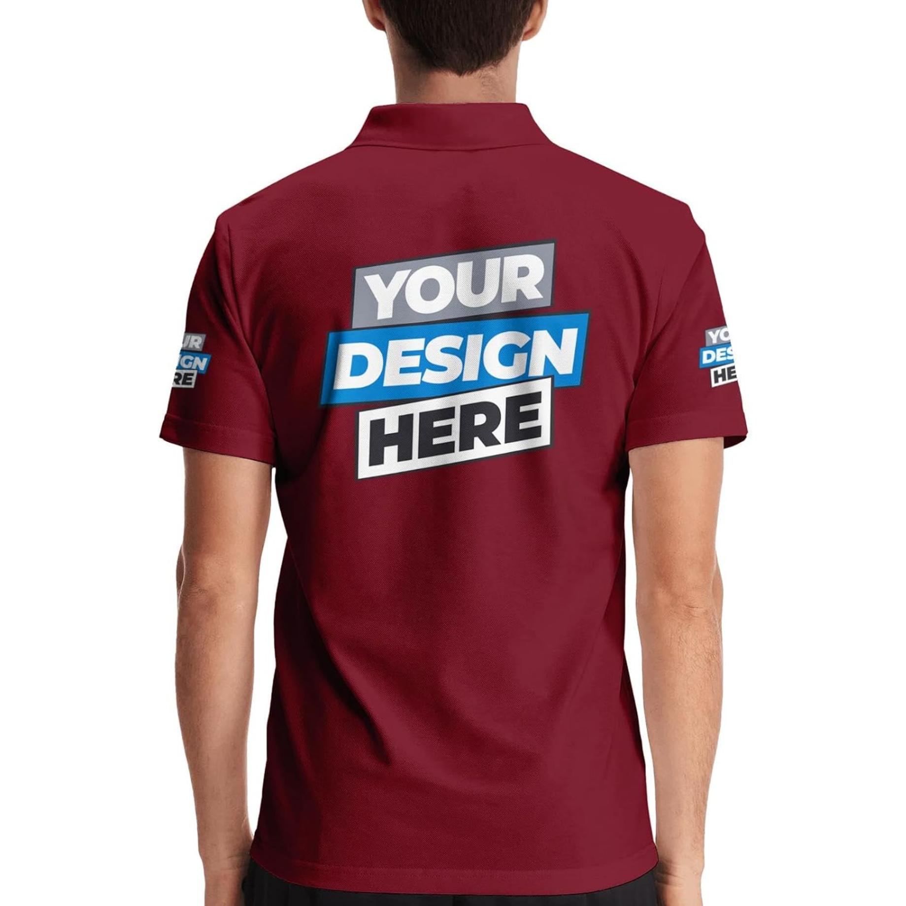 CUSTOM POLO SHIRT BURGUNDY