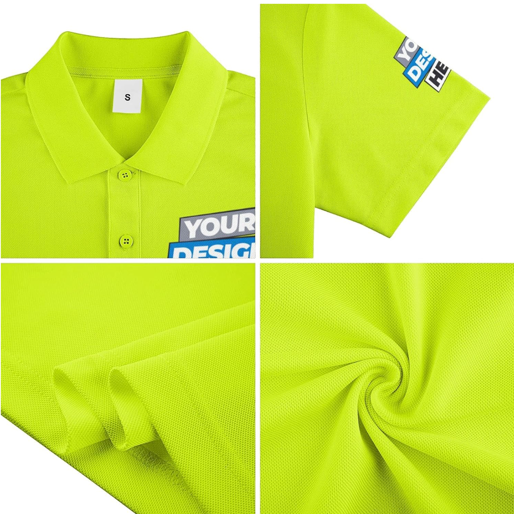 CUSTOM POLO SHIRT FLOURESCENT GREEN
