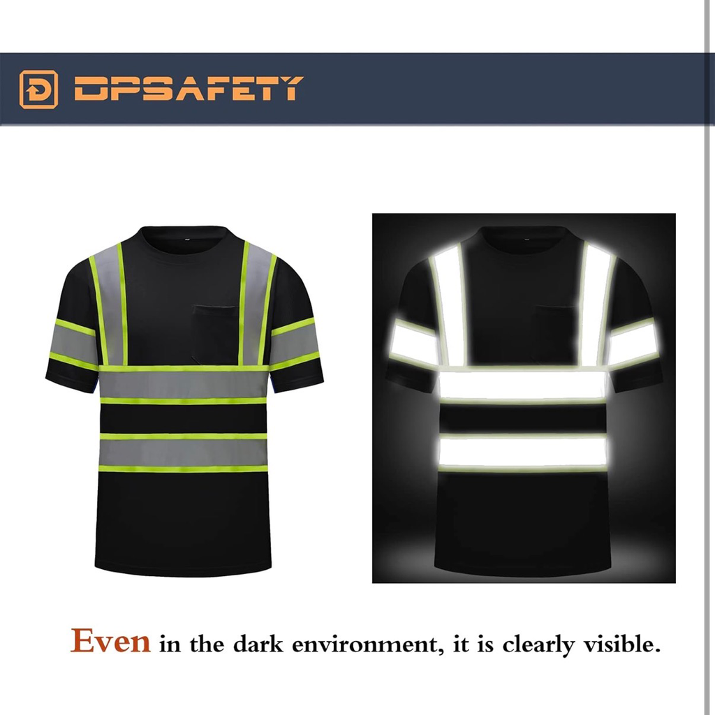 CUSTOM HI-VIS MESH SAFTY SHIRT BLACK