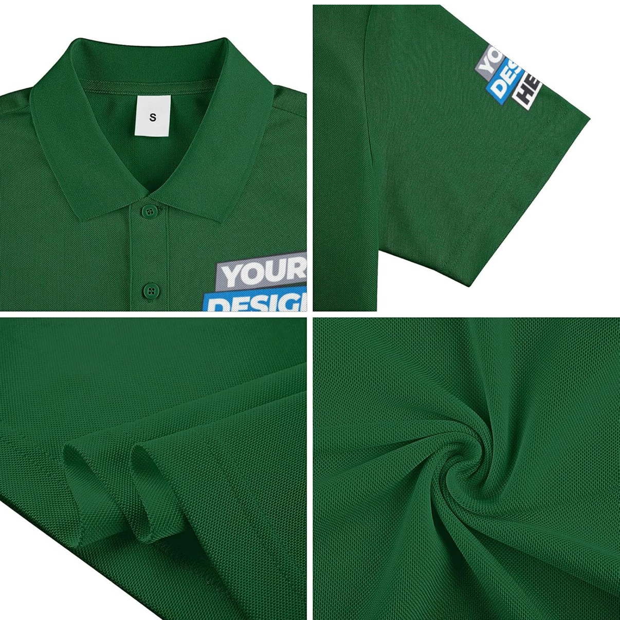 CUSTOM POLO SHIRT FOREST GREEN