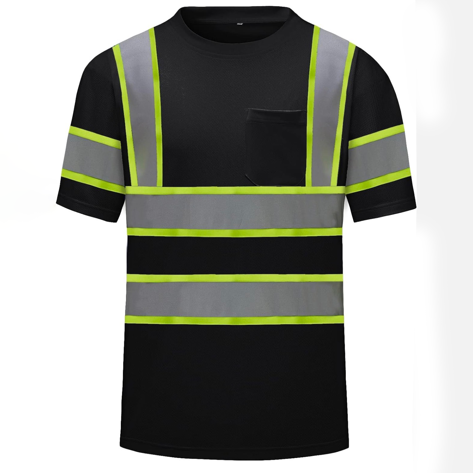 CUSTOM HI-VIS MESH SAFTY SHIRT BLACK