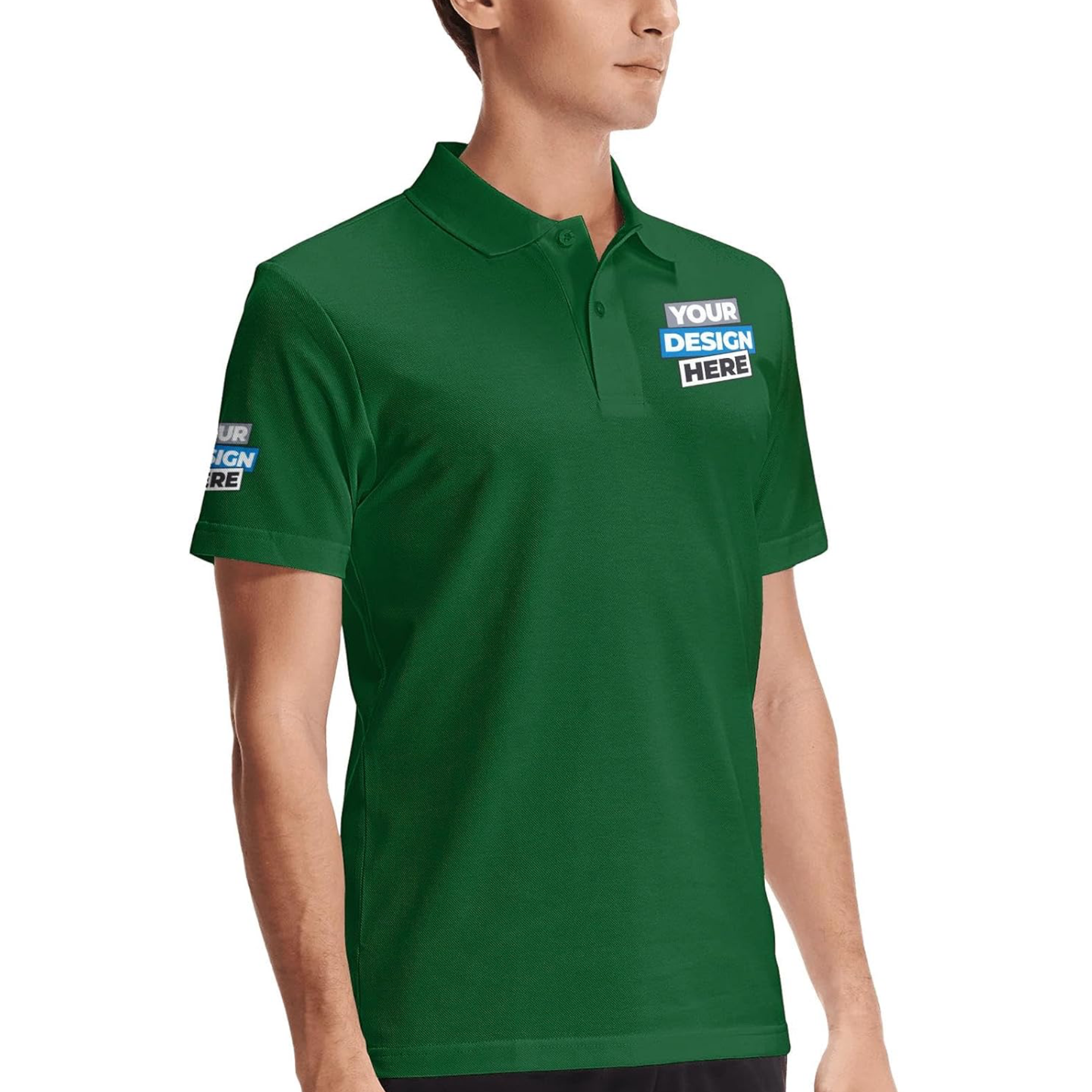CUSTOM POLO SHIRT FOREST GREEN