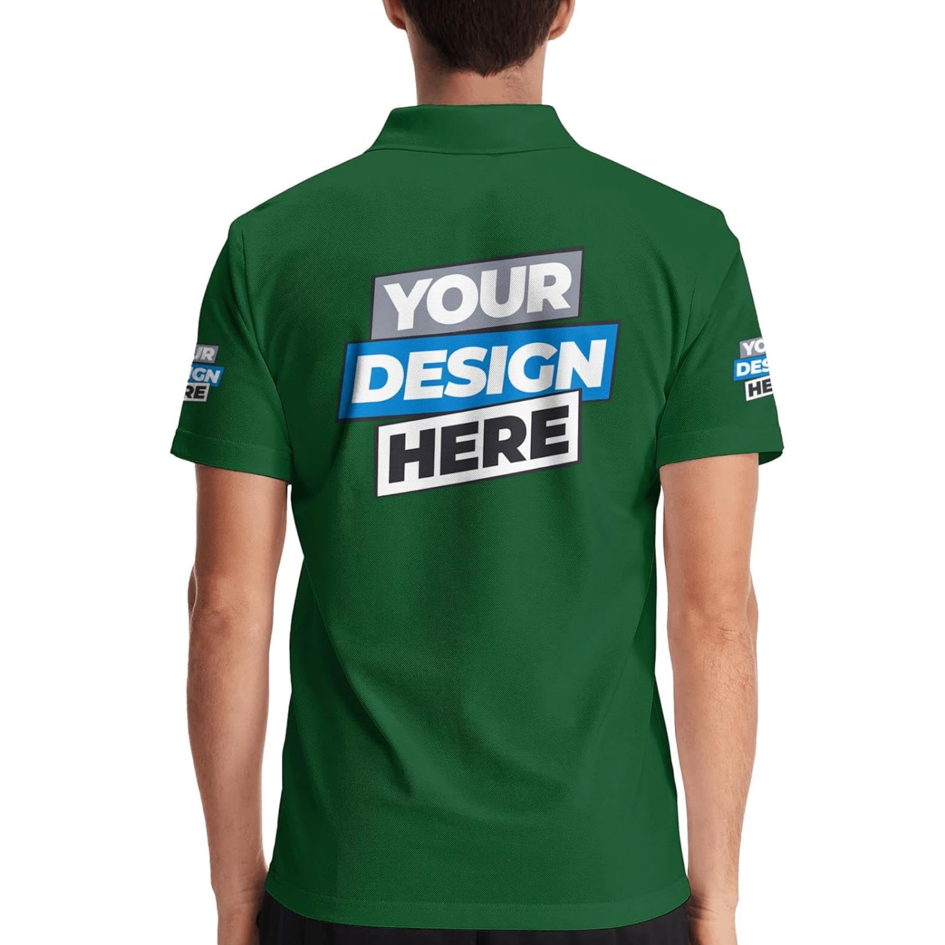 CUSTOM POLO SHIRT FOREST GREEN