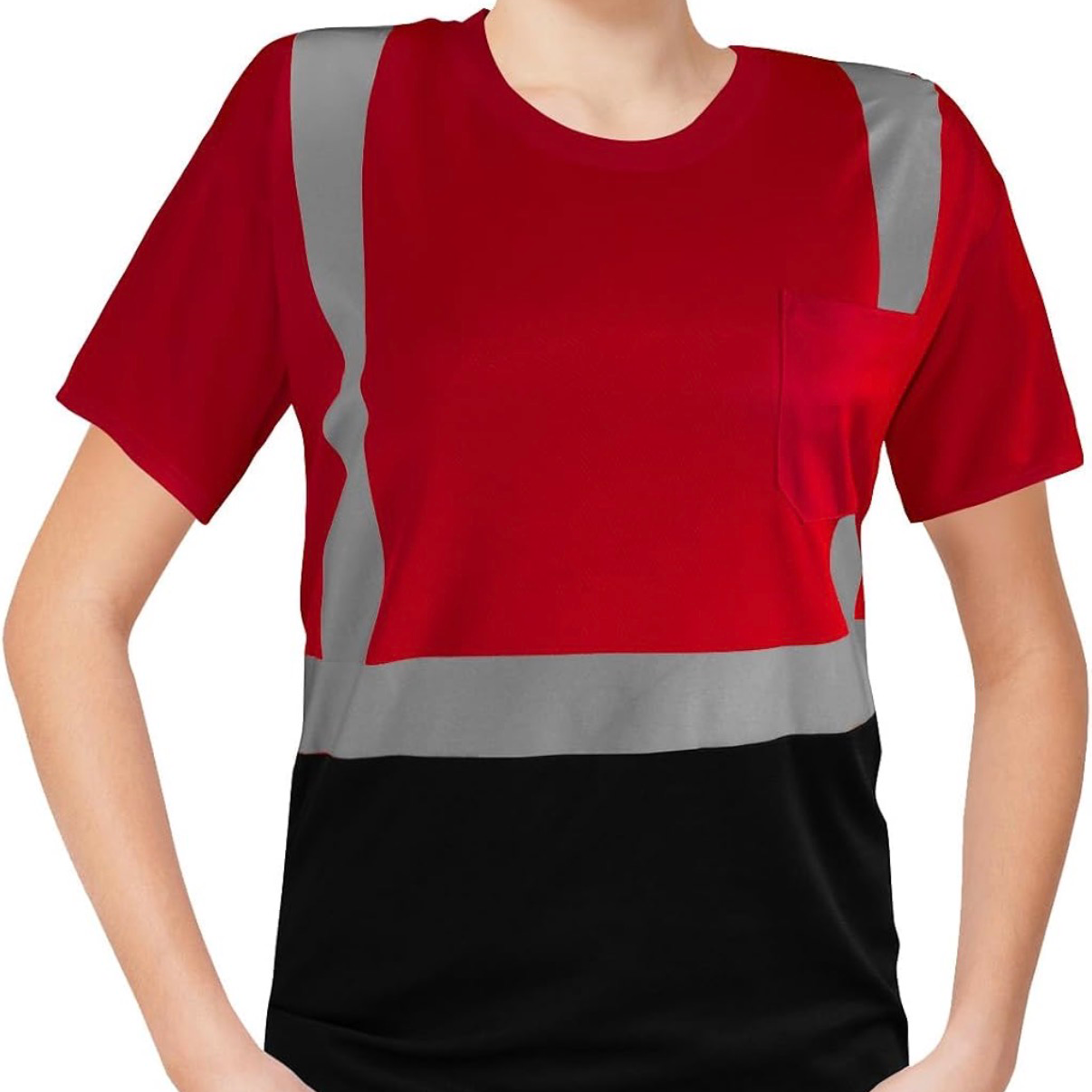CUSTOM HI-VIS MESH SAFTY SHIRT RED