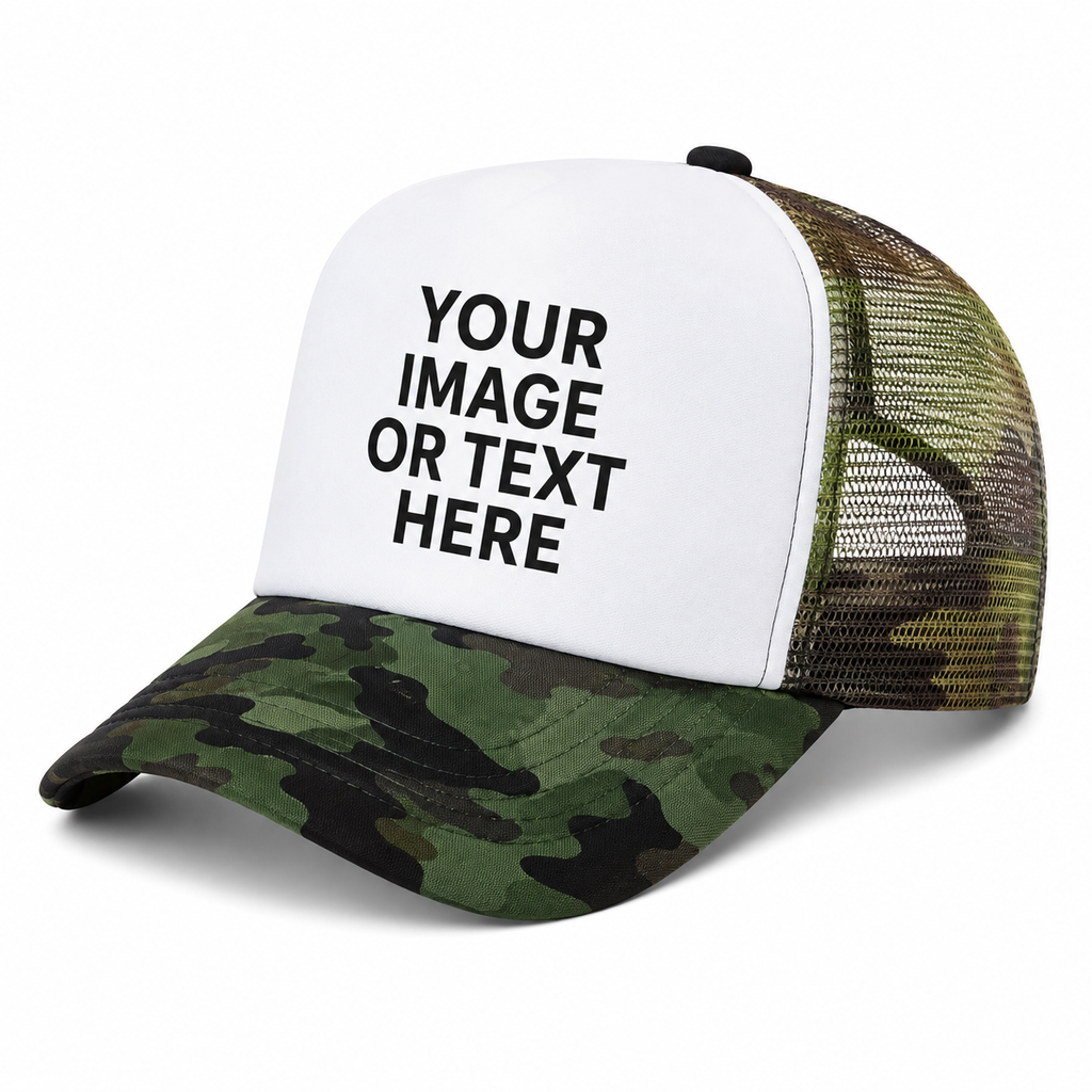 CUSTOM TRUCKER HAT CAMO