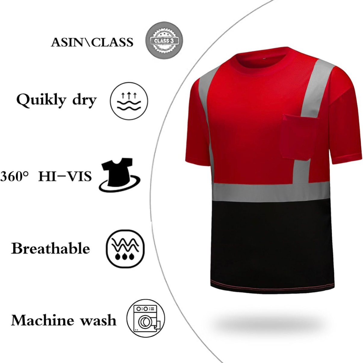 CUSTOM HI-VIS MESH SAFTY SHIRT RED