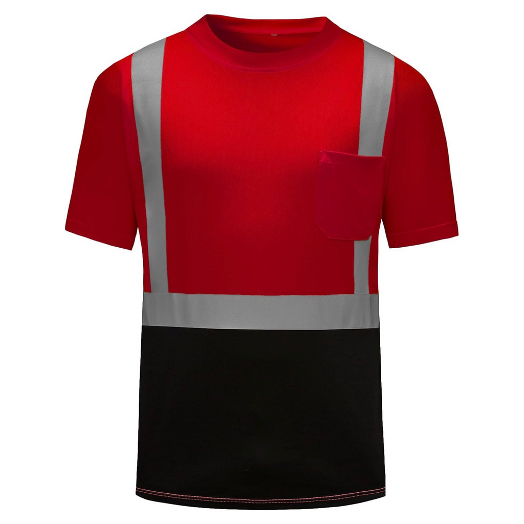CUSTOM HI-VIS MESH SAFTY SHIRT RED