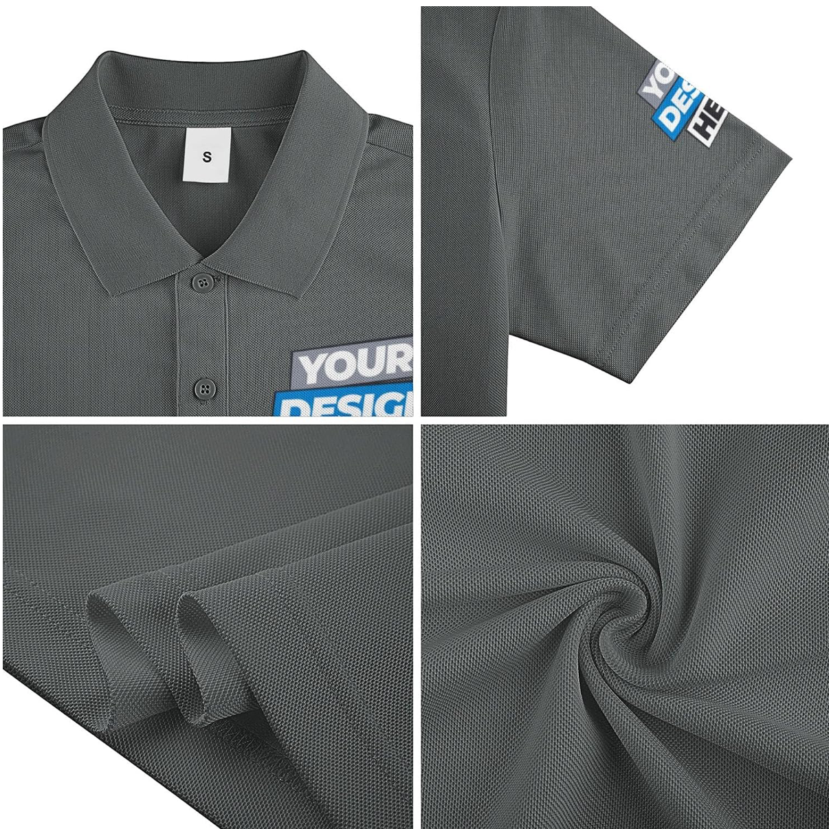 CUSTOM POLO SHIRT GREY