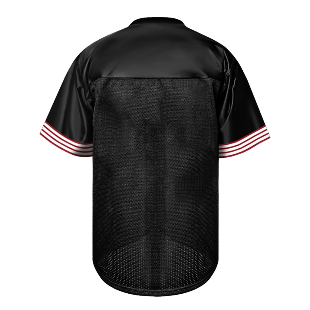 BLACK WHITE MEN FOOTBALL JERSEY