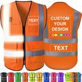 CUSTOM HI-VIS SAFTEY VEST ORANGE