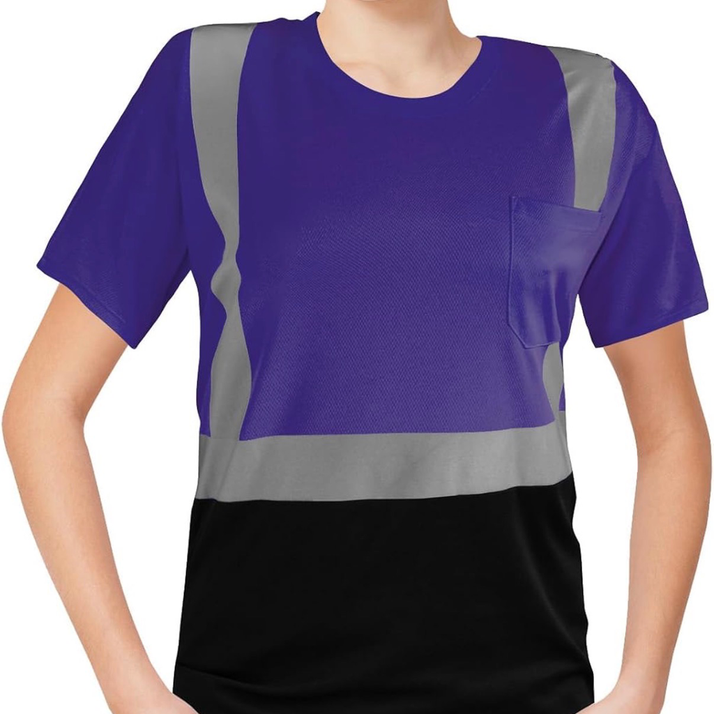 CUSTOM HI-VIS MESH SAFTY SHIRT PURPLE
