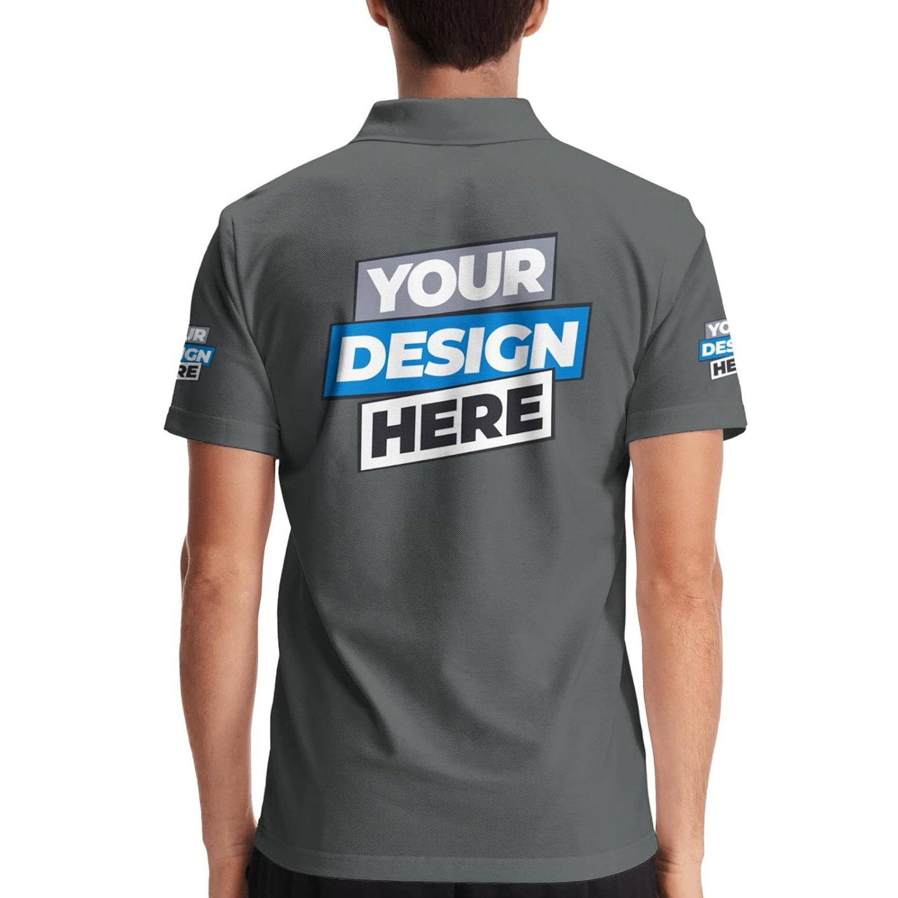 CUSTOM POLO SHIRT GREY