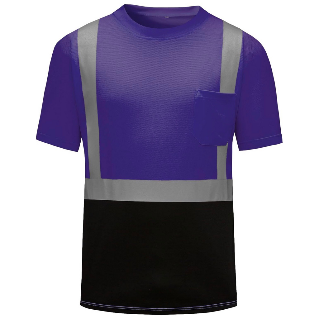CUSTOM HI-VIS MESH SAFTY SHIRT PURPLE