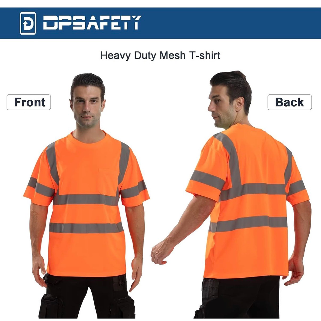 CUSTOM HI-VIS MESH SAFTY SHIRT ORANGE