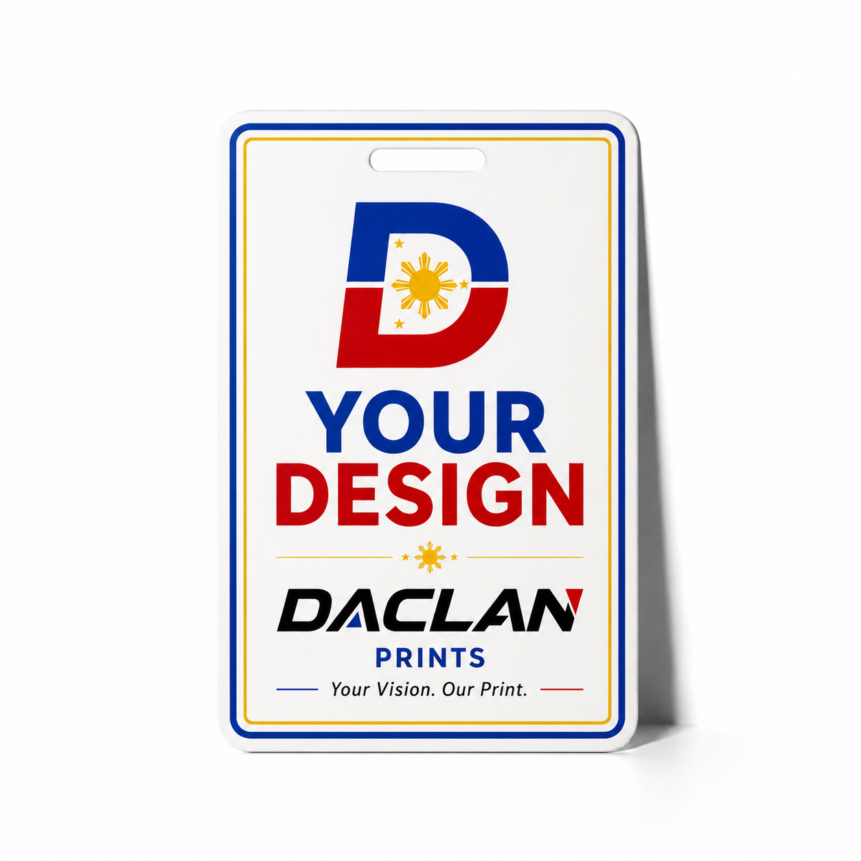 CUSTOM METAL ID BADGE 3.14X2.12 INCES