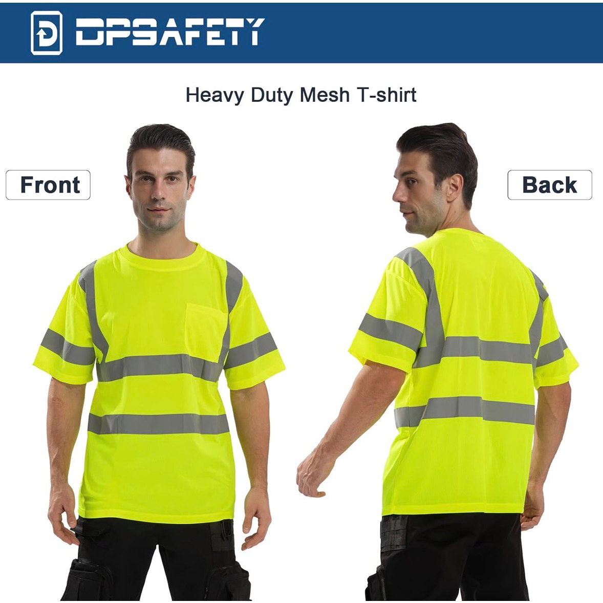 CUSTOM HI-VIS MESH SAFTY SHIRT LIME 1