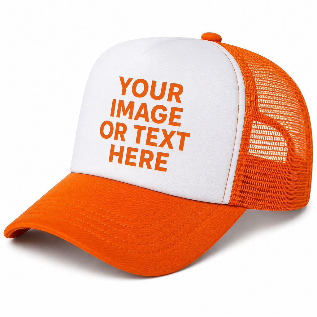 CUSTOM TRUCKER HAT ORANGE