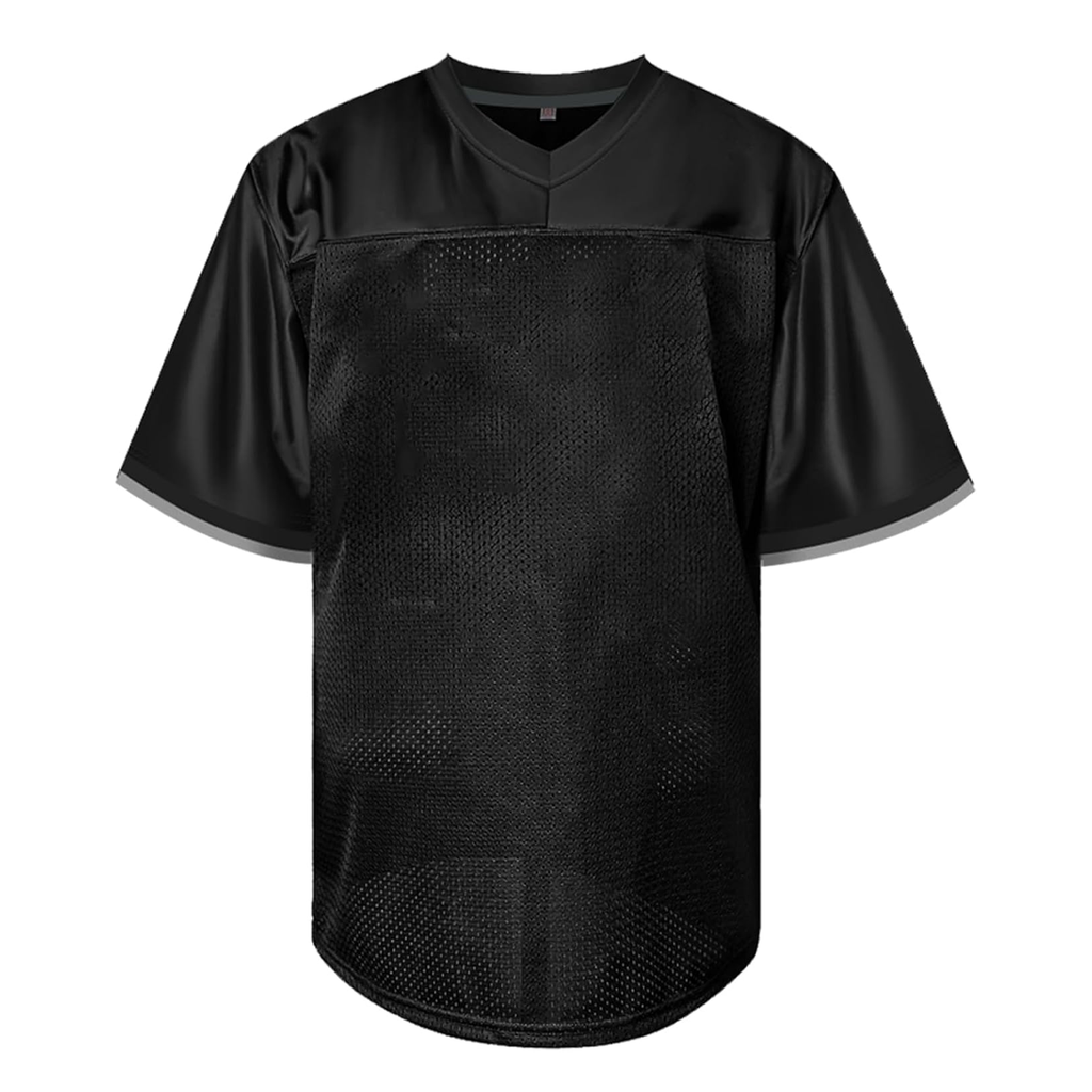 BLACK GREY MEN FOOTBALL JERSEY