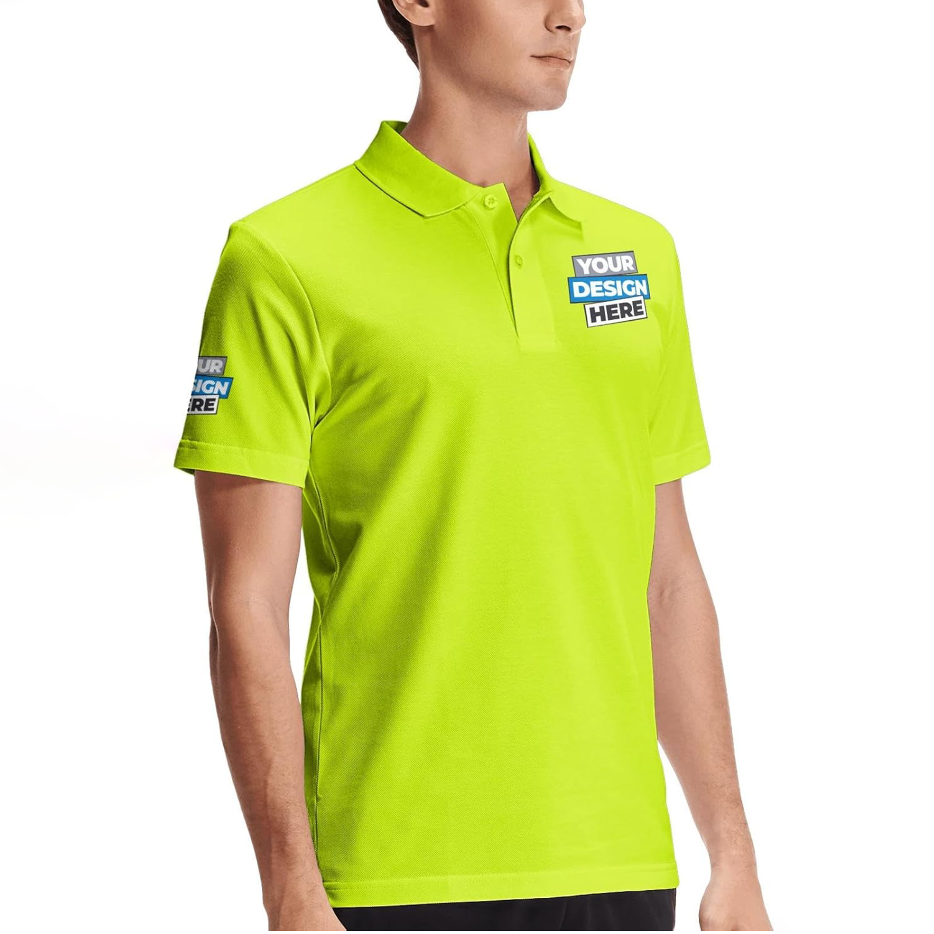 CUSTOM POLO SHIRT FLOURESCENT GREEN