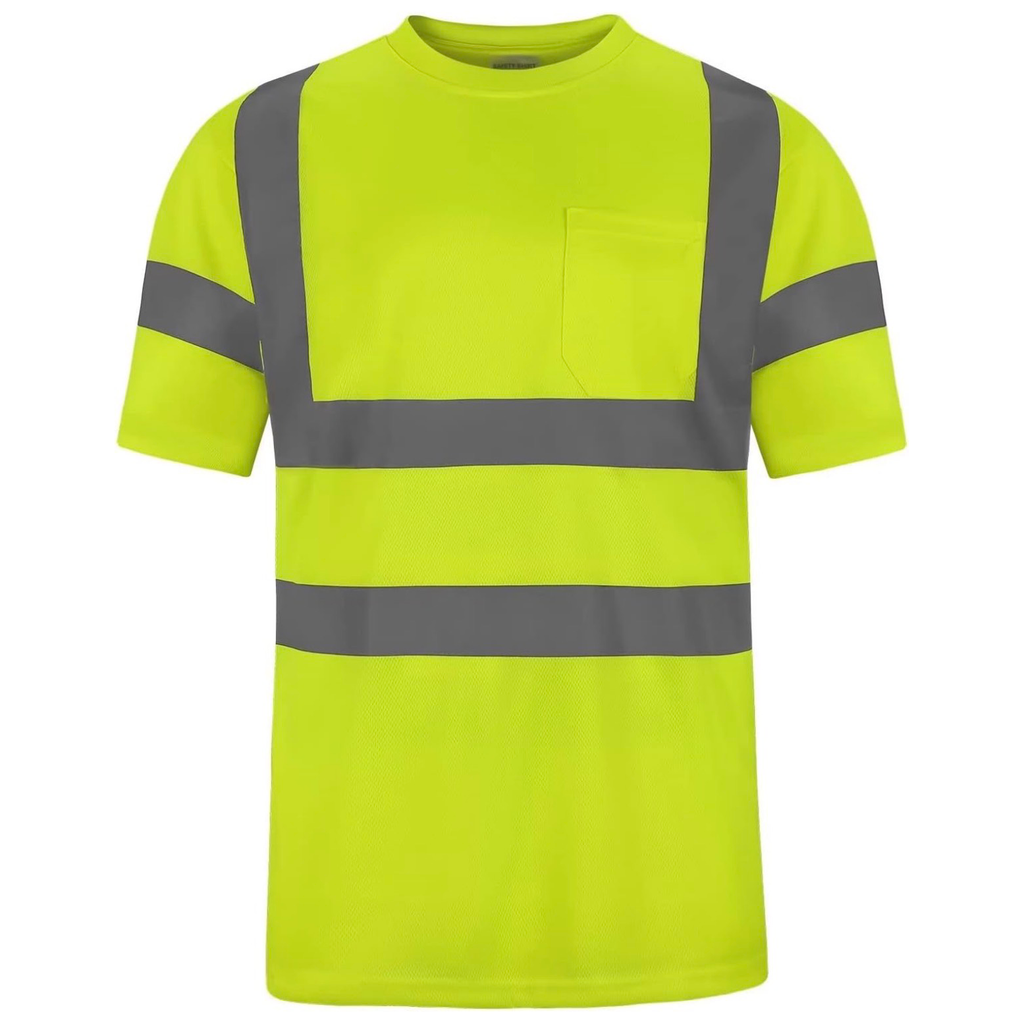 CUSTOM HI-VIS MESH SAFTY SHIRT LIME 1