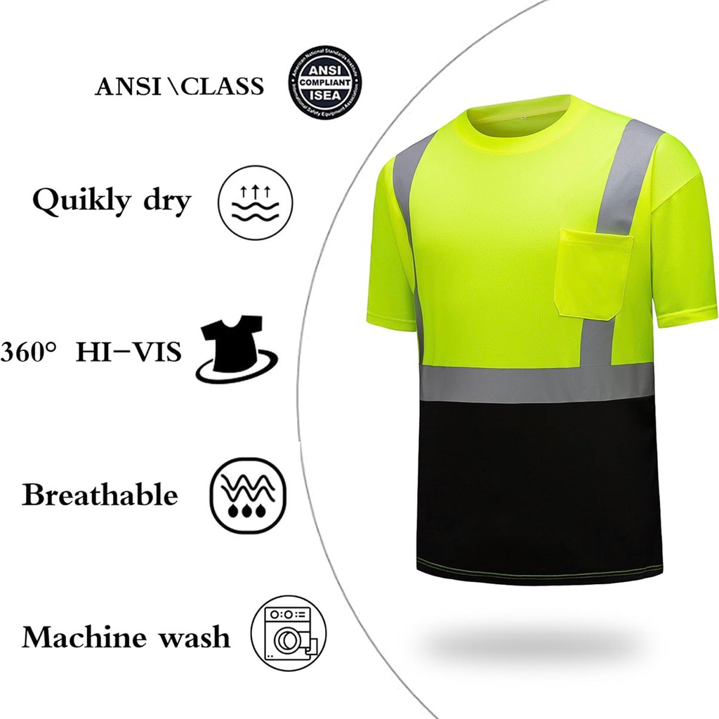 CUSTOM HI-VIS MESH SAFTY SHIRT LIME 2