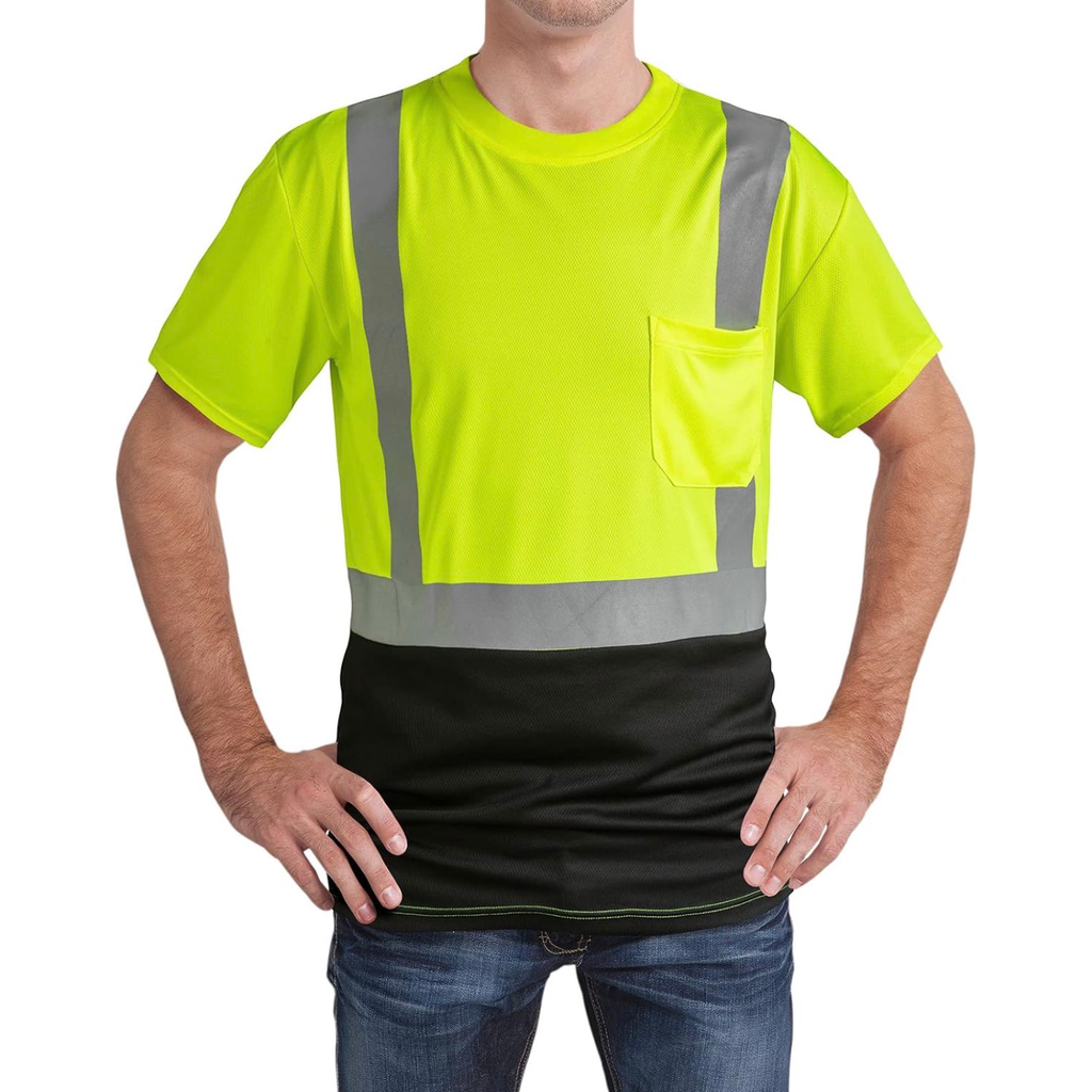 CUSTOM HI-VIS MESH SAFTY SHIRT LIME 2