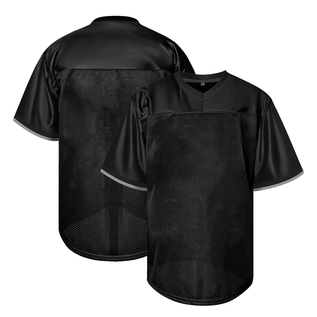 BLACK GREY MEN FOOTBALL JERSEY