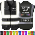 CUSTOM HI-VIS SAFTEY VEST BLACK