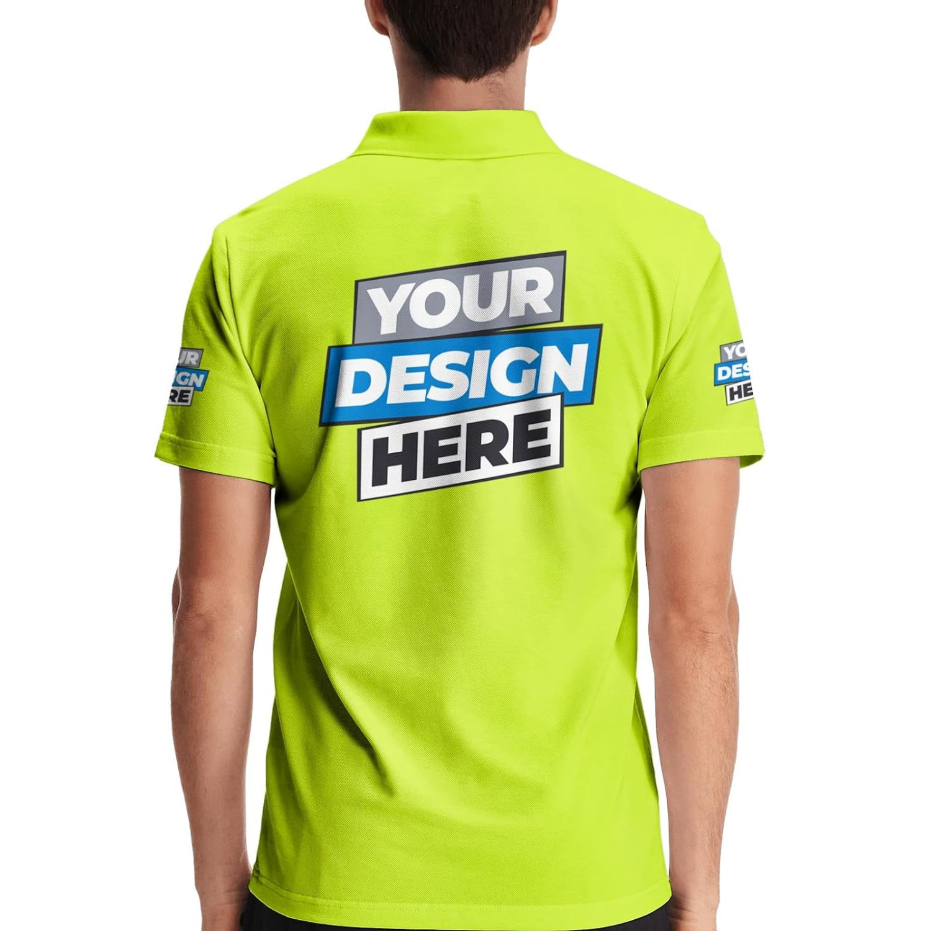 CUSTOM POLO SHIRT FLOURESCENT GREEN