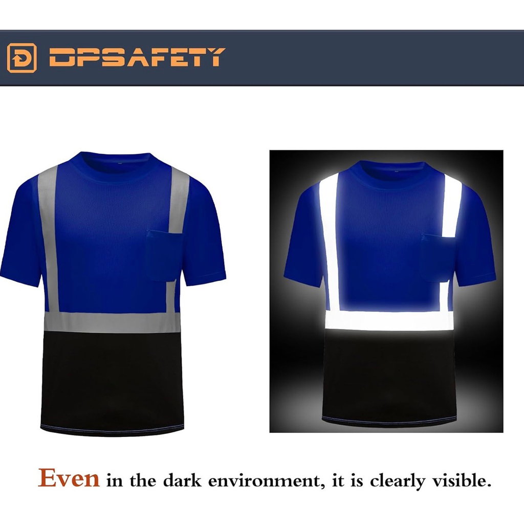 CUSTOM HI-VIS MESH SAFTY SHIRT KLEIN BLUE