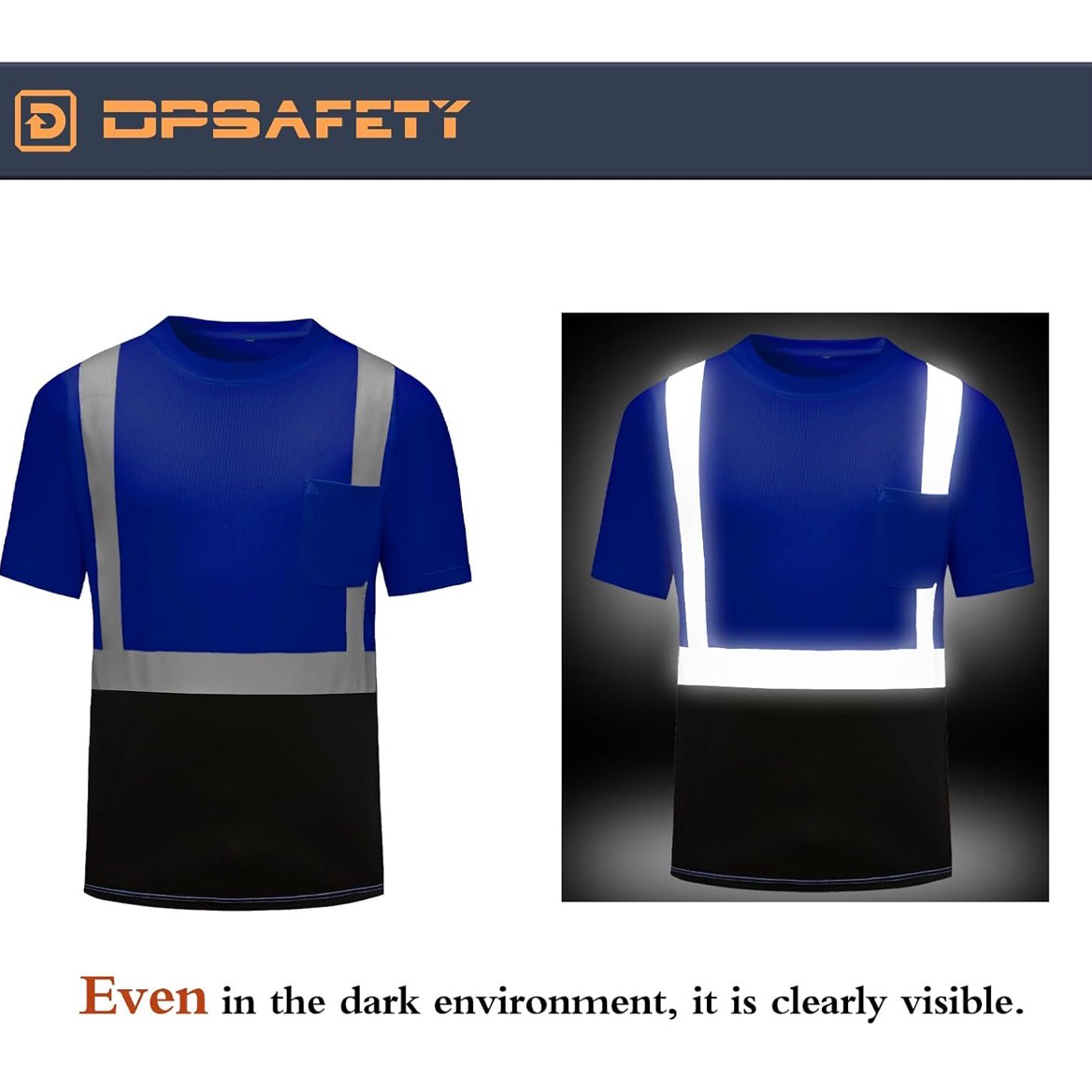 CUSTOM HI-VIS MESH SAFTY SHIRT KLEIN BLUE