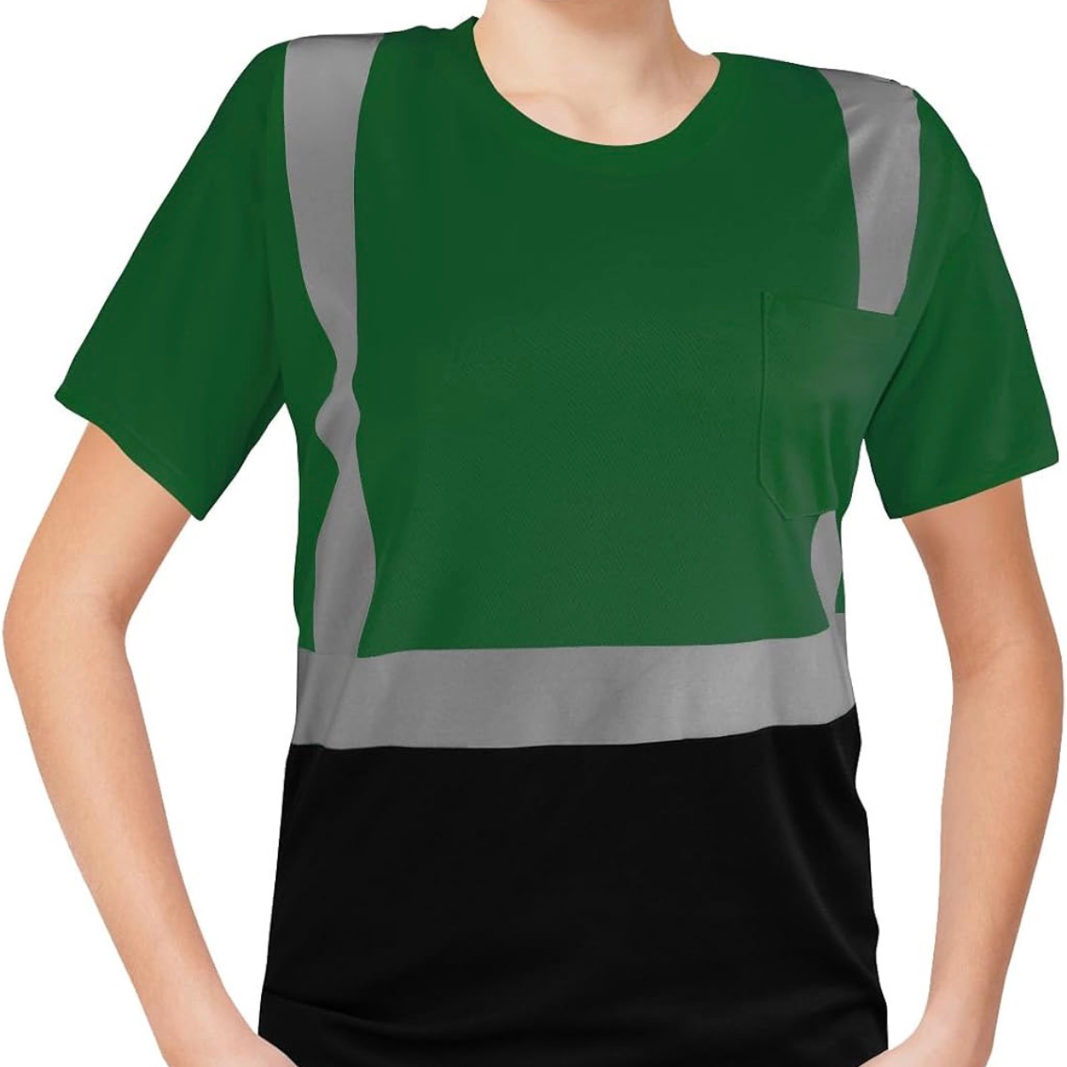 CUSTOM HI-VIS MESH SAFTY SHIRT GREEN