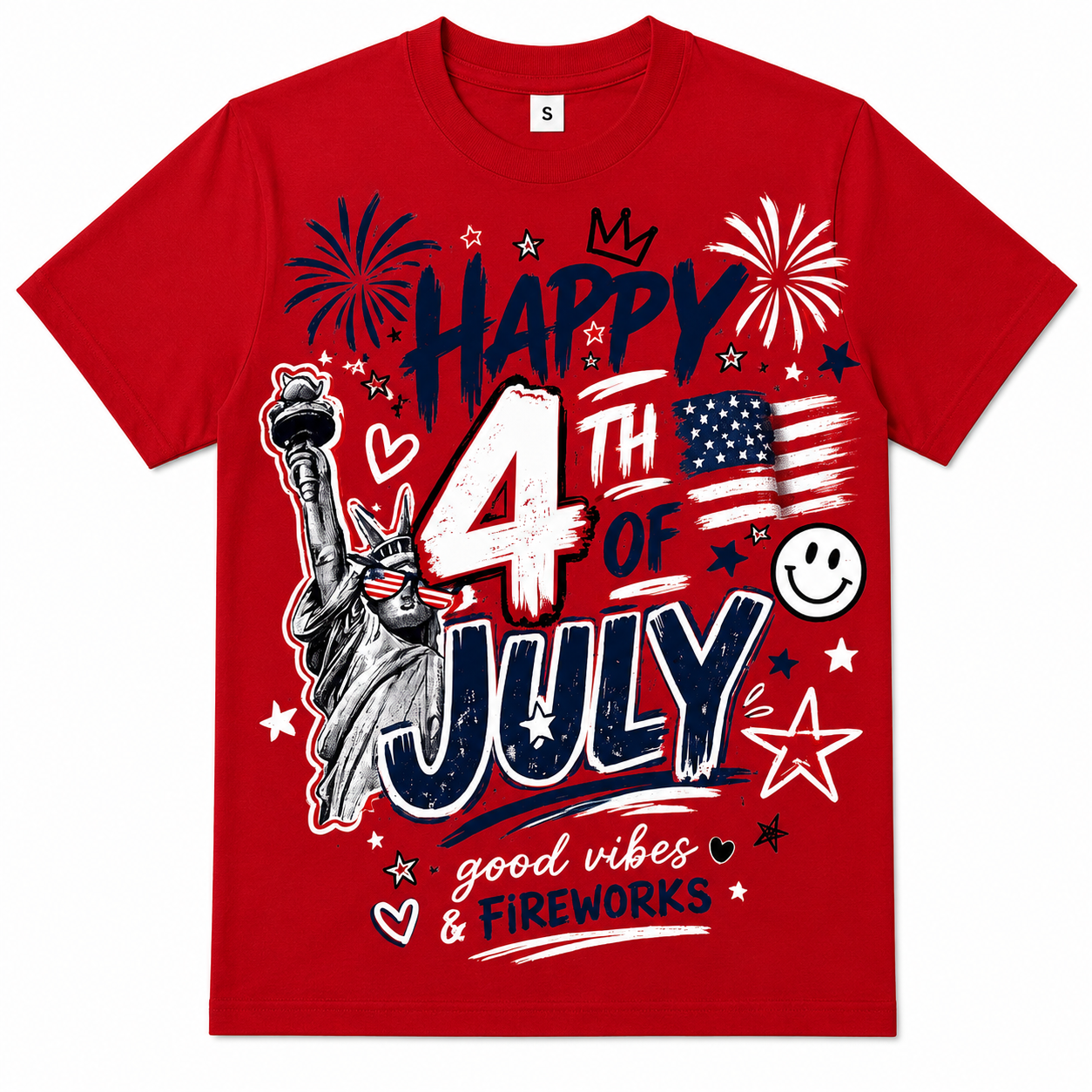 4TH OF JULY SHIRT RED