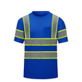 CUSTOM HI-VIS MESH SAFTY SHIRT BLUE