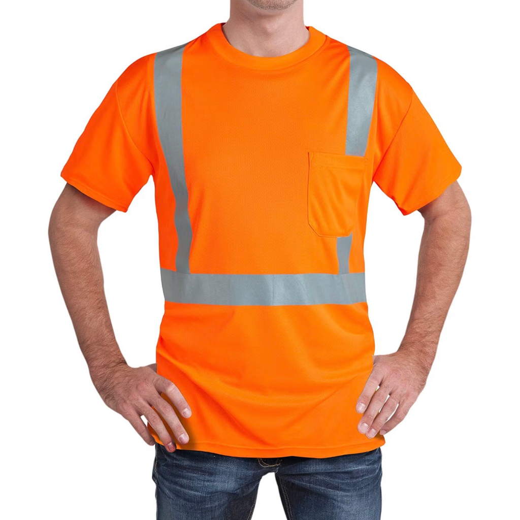 CUSTOM HI-VIS MESH SAFTY SHIRT ORANGE 2