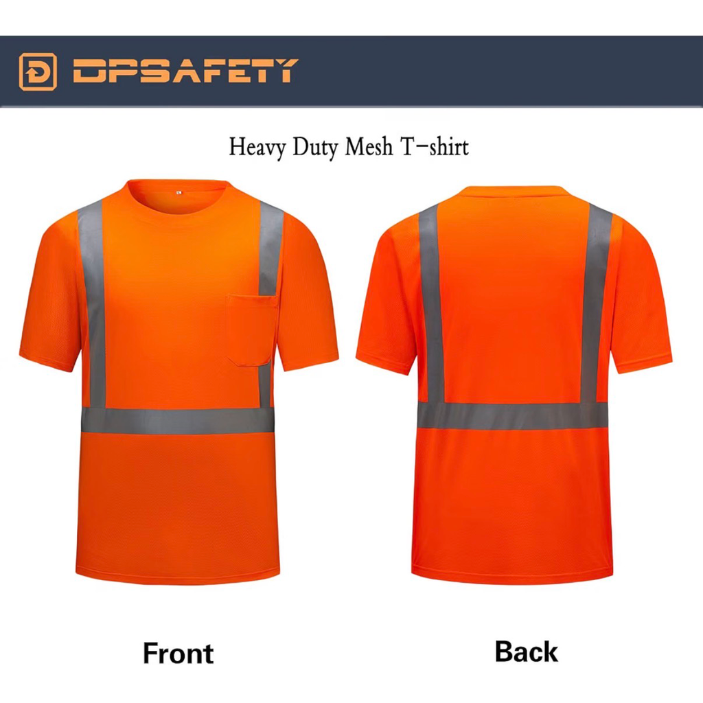 CUSTOM HI-VIS MESH SAFTY SHIRT ORANGE 2