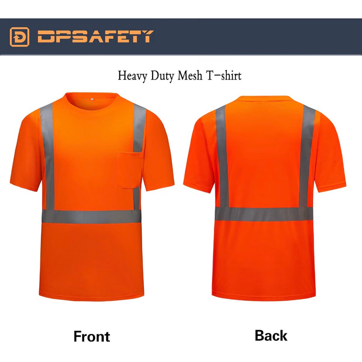 CUSTOM HI-VIS MESH SAFTY SHIRT ORANGE 2