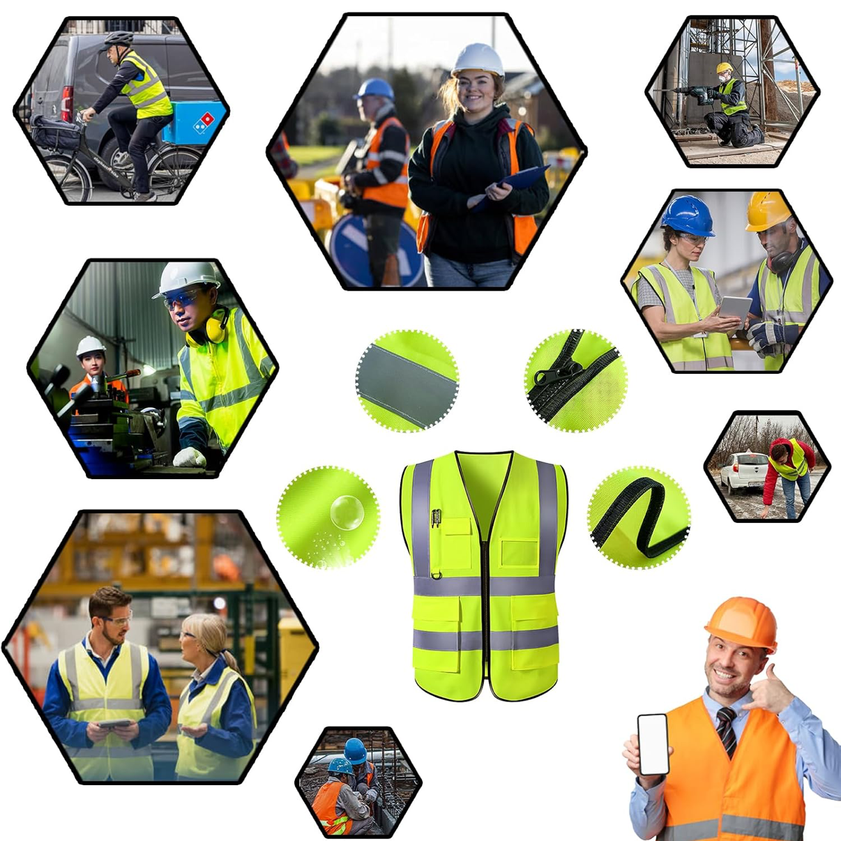 CUSTOM HI-VIS SAFTEY VEST PURPLE