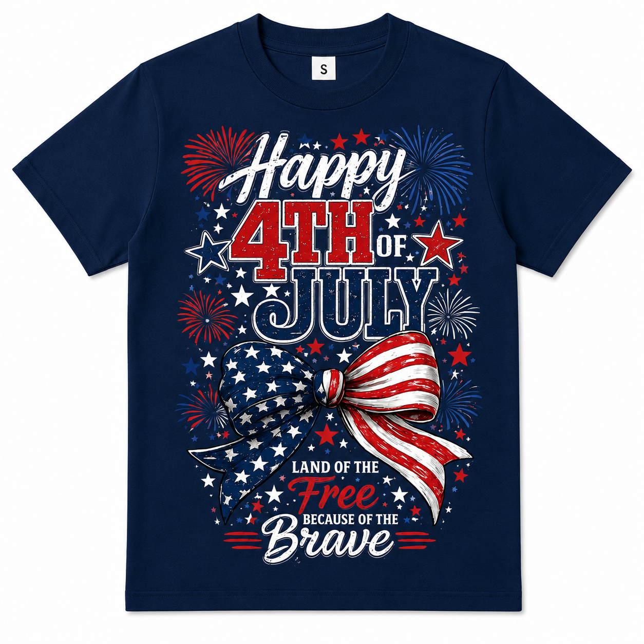 4TH OF JULY SHIRT NAVY BLUE
