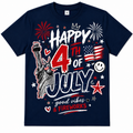 4TH OF JULY SHIRT NAVY BLUE